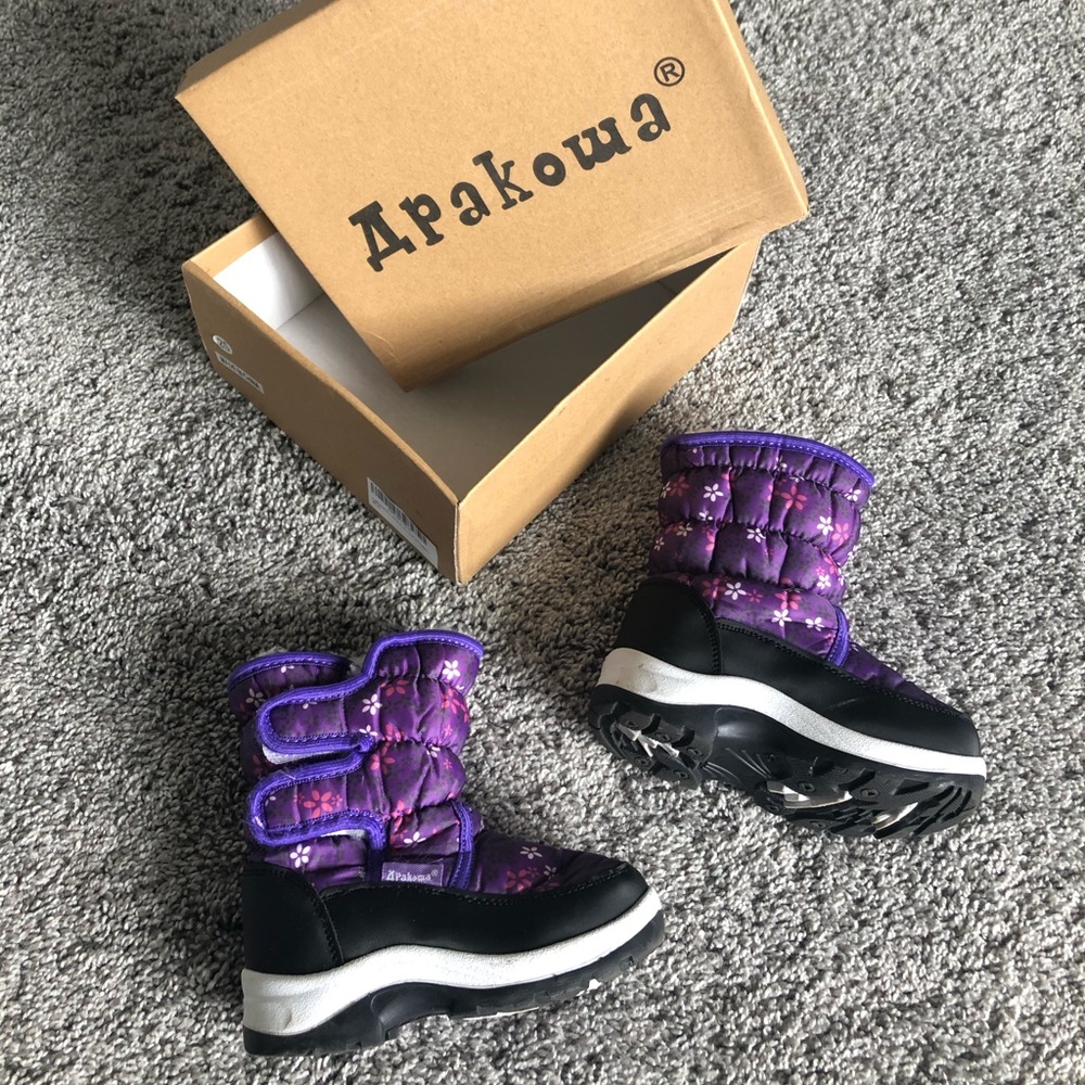 Apakowa purple Winter snow boots